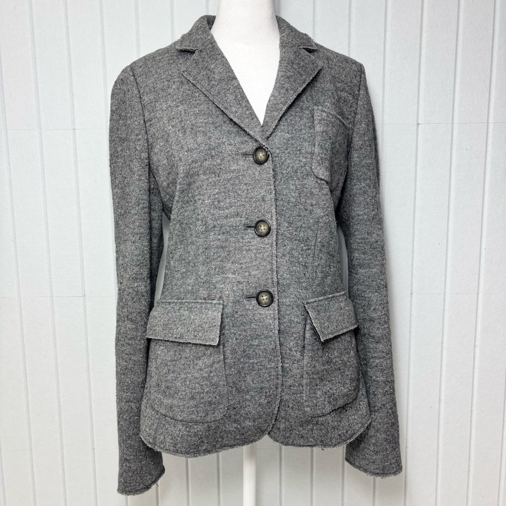 Banana Republic Heather Gray Blazer‎ Wool blend Size 6